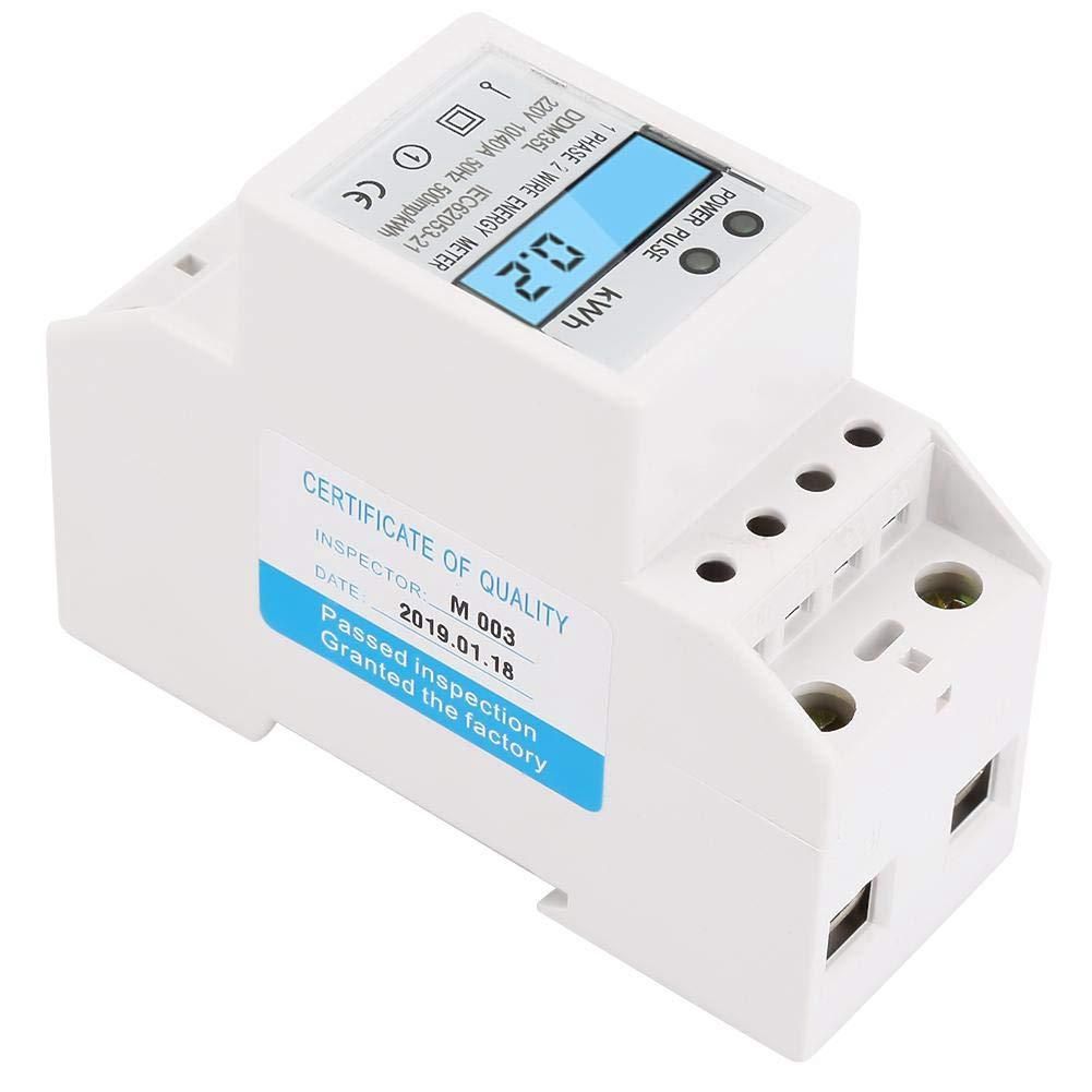 Energy Meter DDM35L 10-40A LCD Digital Display Module Single Phase DIN-Rail Electronic Energy Power Meter Watt-Hour Meter