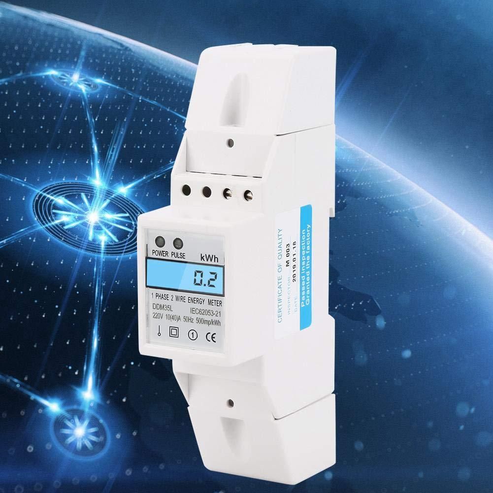 Energy Meter DDM35L 10-40A LCD Digital Display Module Single Phase DIN-Rail Electronic Energy Power Meter Watt-Hour Meter