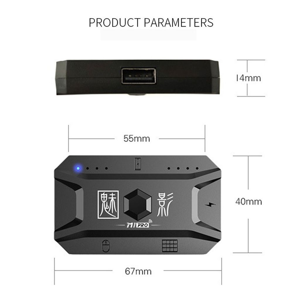 M1 Pro Keyboard Mouse Converter Portable Mobile Game