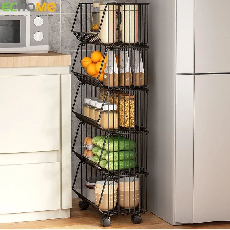 5 Layer Storage Shelf With Wheels