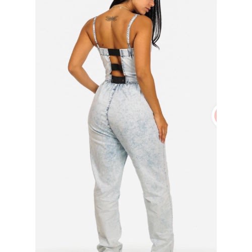 Cut-Out Back Spaghetti Jump Suit