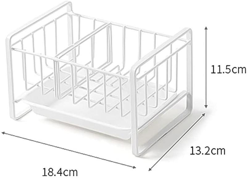 Sink Sponge Holder Iron Soap Dispenser Organizer Rack (Grey)