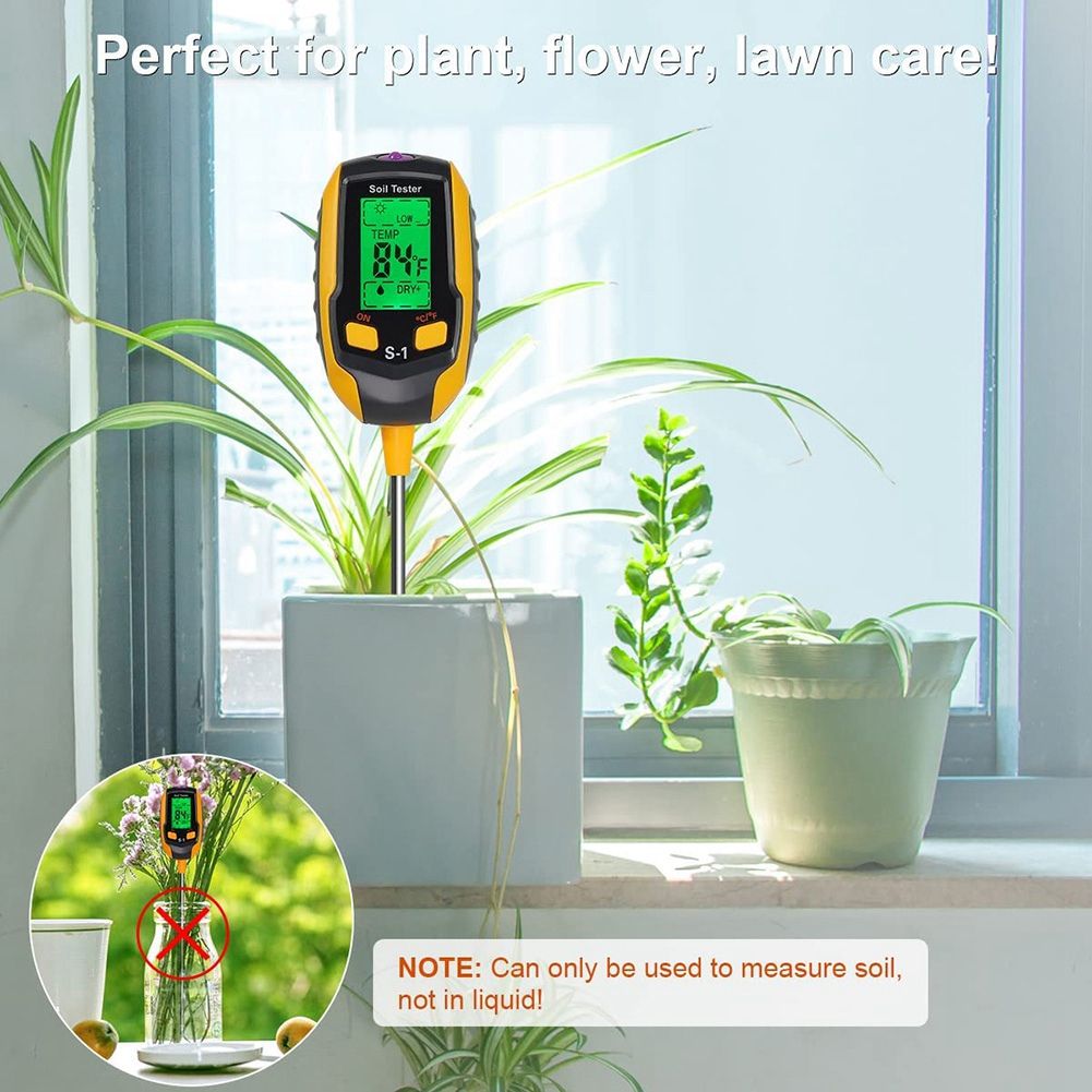 Soil PH Meter, Digital Plant Moisture Meter With