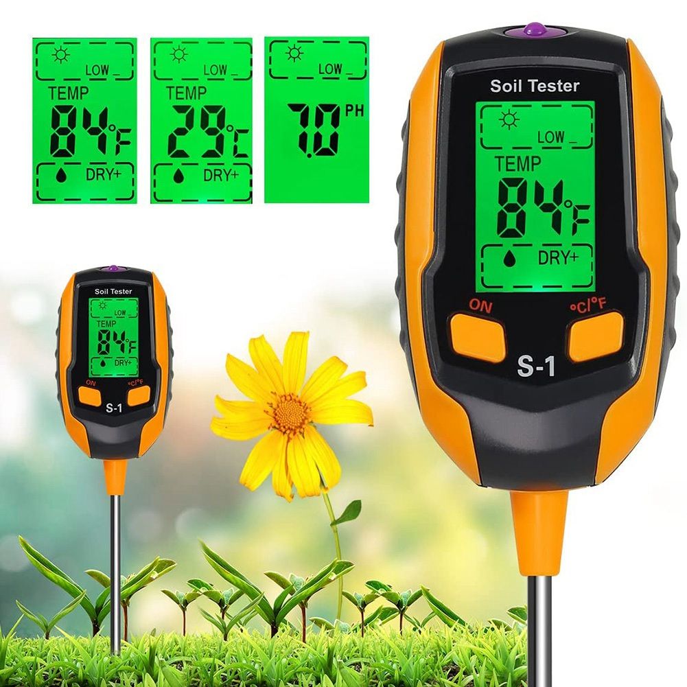 Soil PH Meter, Digital Plant Moisture Meter With