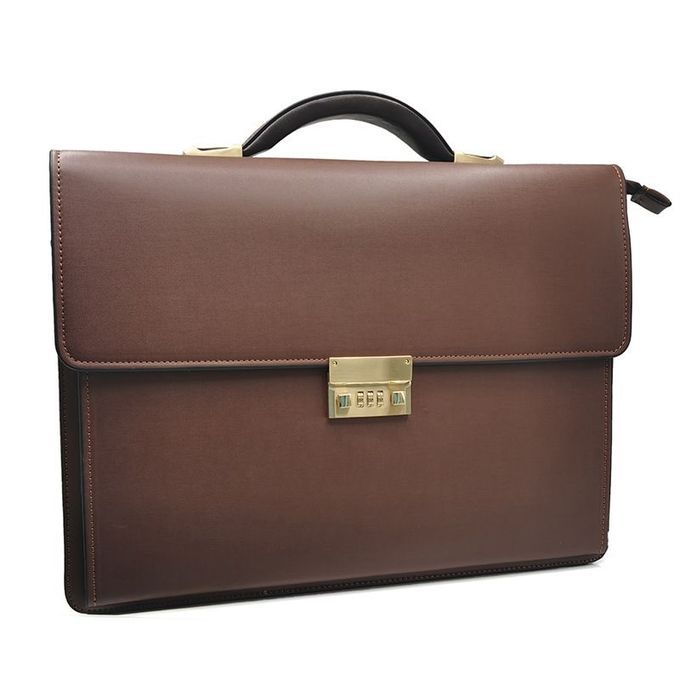 Premium Leather Men's Passcode Briefcase Bag - Executive Bag