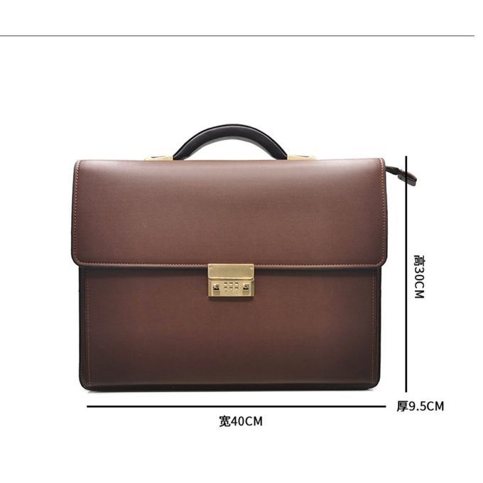 Premium Leather Men's Passcode Briefcase Bag - Executive Bag
