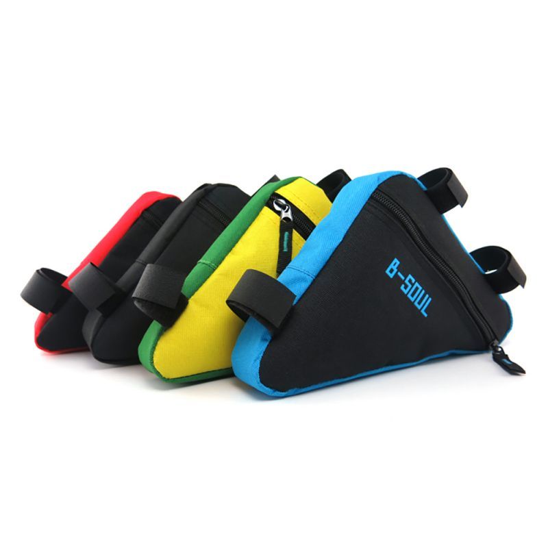 Waterproof Cycling Bicycle Bags Front Tube Frame Bag Saddle Bag MTB Bike Bags Triangle Pouch Frame Holder Bycicle Accessories(#Red)