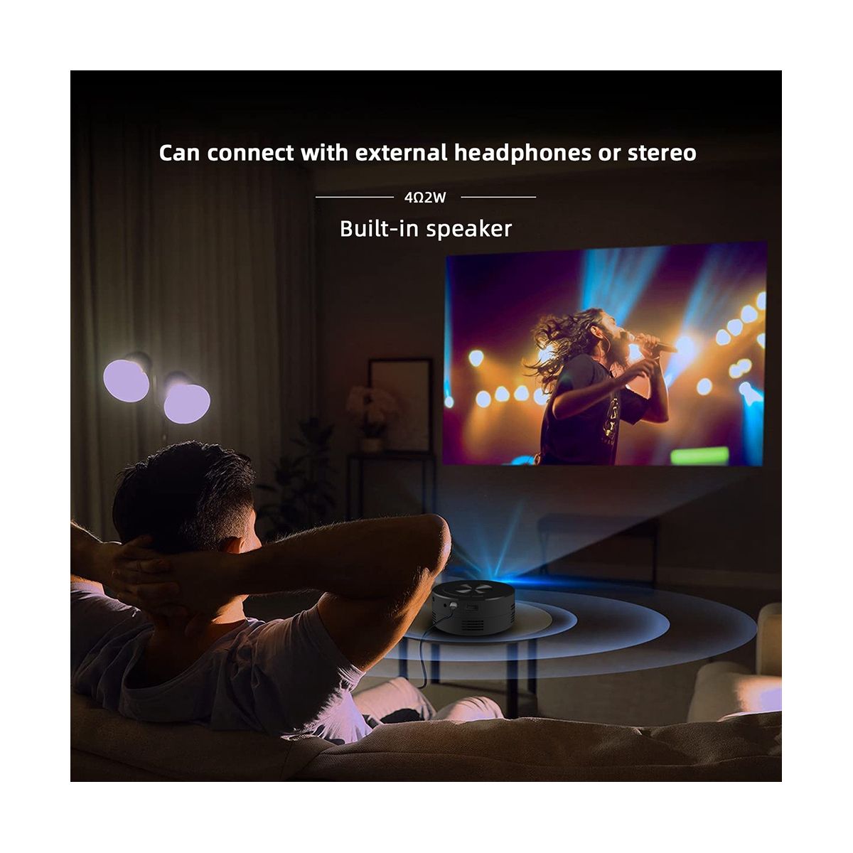 YT200 LED Mobile Phone Projector Home Mini P