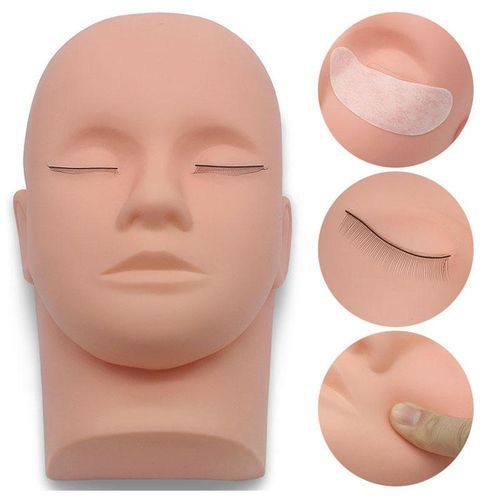 Silicone Training Dummy Head Make Up Lash Training