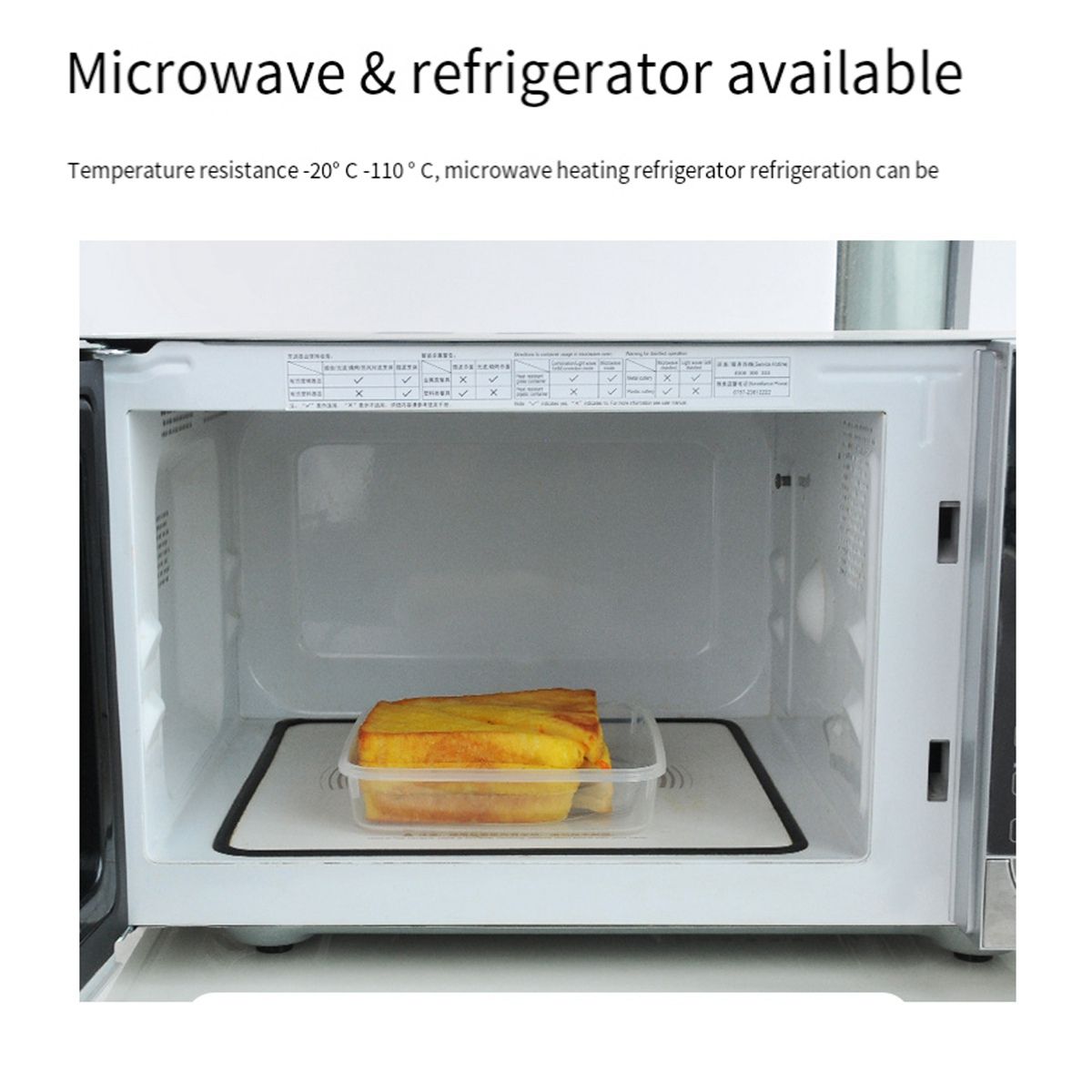 3 PCS Sandwich Containers - Microwave and Dishwasher Safe