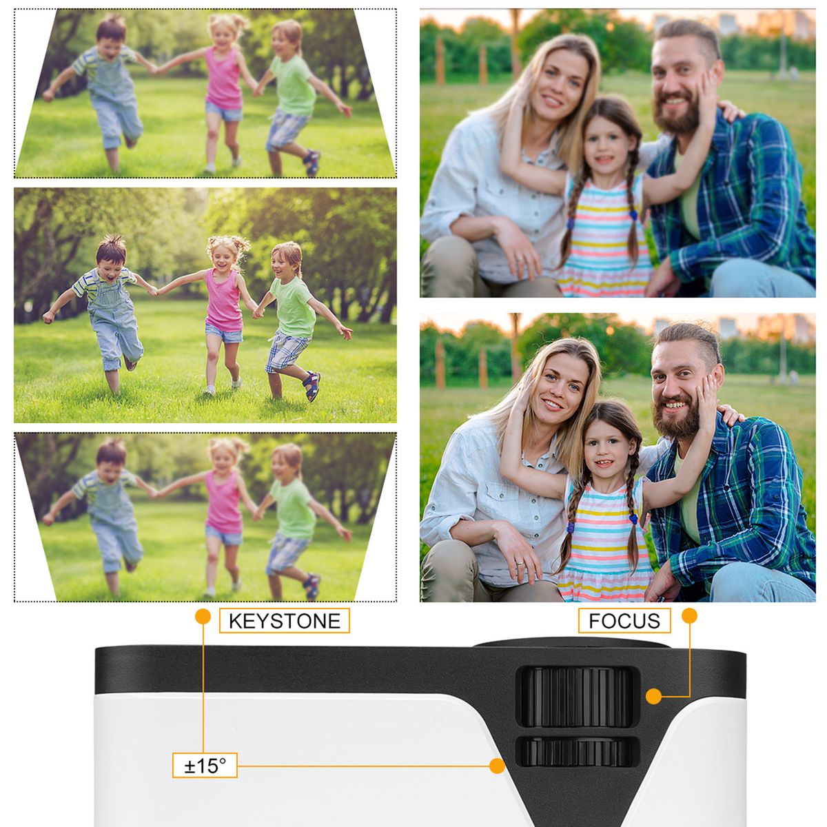 Mini Projector Home Portable Projector HD 1080p