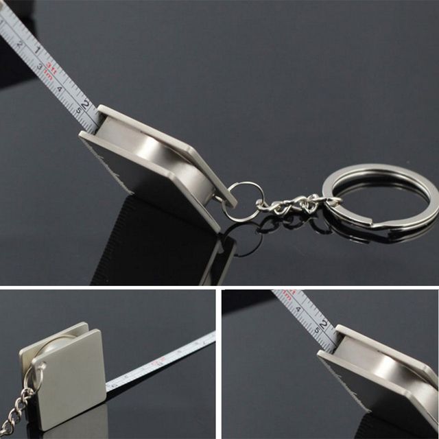 Compact Gauging Tool Keychain Dual Use Tape Measure Durable
