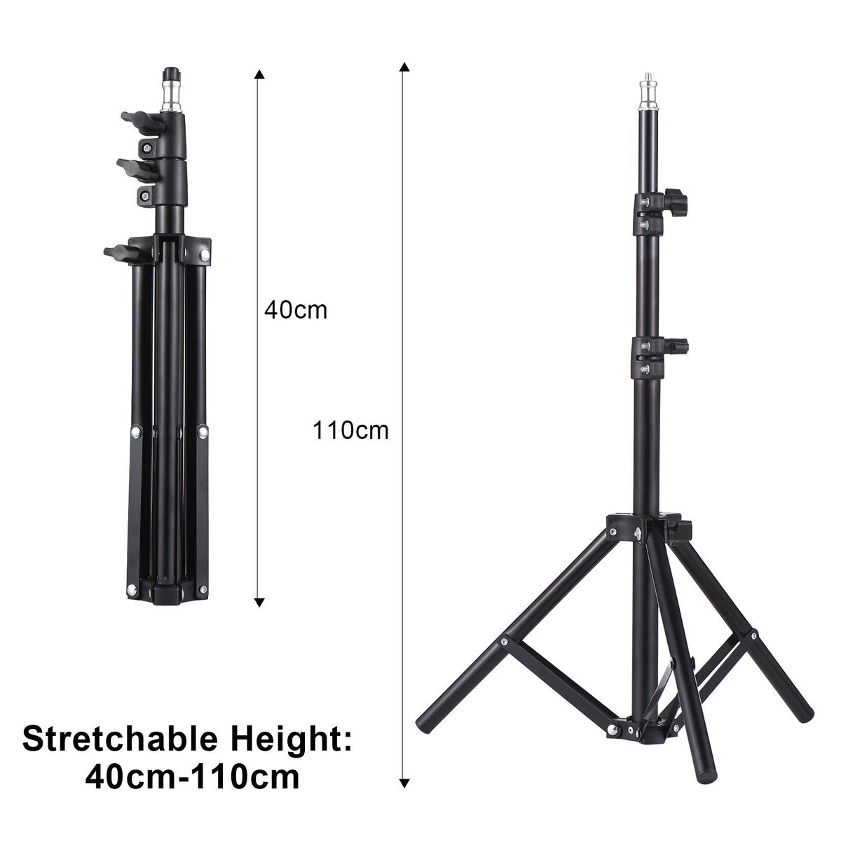 Universal Projector Tripod Stand Stretchable Projector Bracket Aluminum Alloy Portable Holder 1/4'' Interface Adjustable Height for LCD Projector