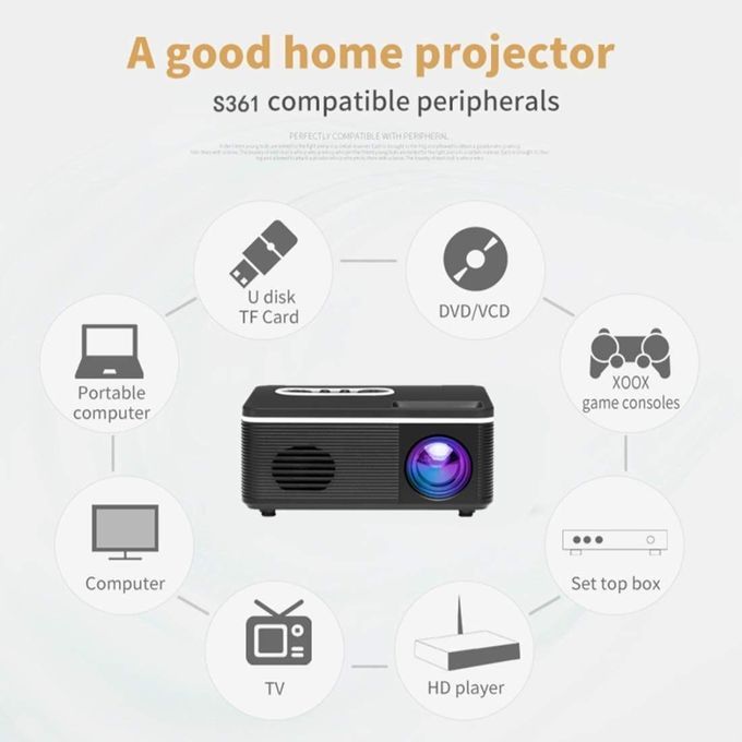Full HD 1080P Home Theater LED Mini Multimedia Projector