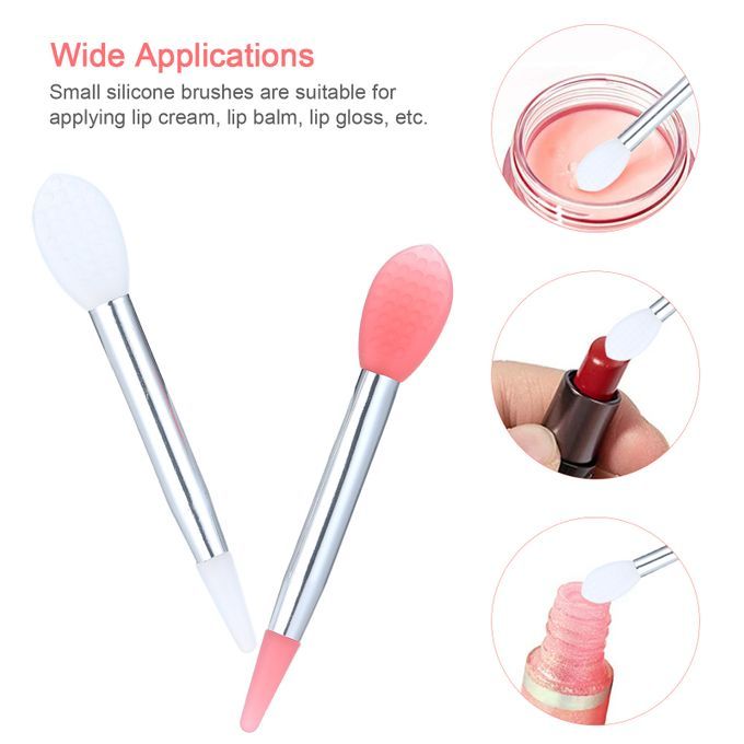 10pcs Silicone Lip Brush Set Small Makeup Brushes Lipstick