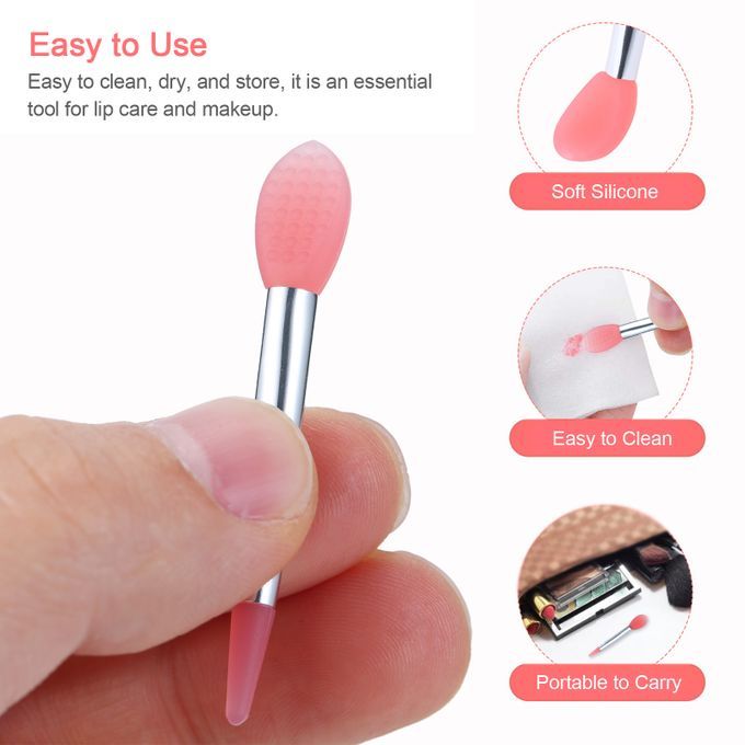 10pcs Silicone Lip Brush Set Small Makeup Brushes Lipstick