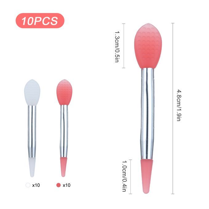 10pcs Silicone Lip Brush Set Small Makeup Brushes Lipstick