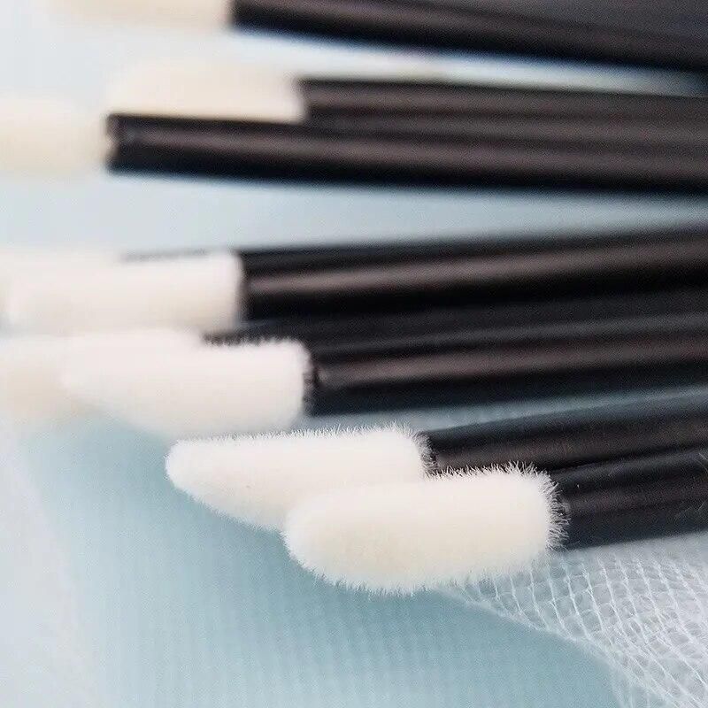 Disposable Lip Brush Border Lipstick Brush 50 PCs Flocking Lip Gloss Brush Beauty Tool