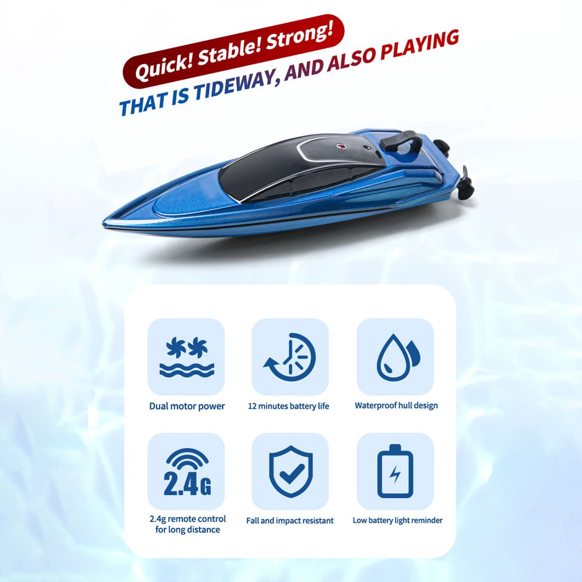 Mini RC Boat Remote Control Boat Waterproof RC Toy For Kids