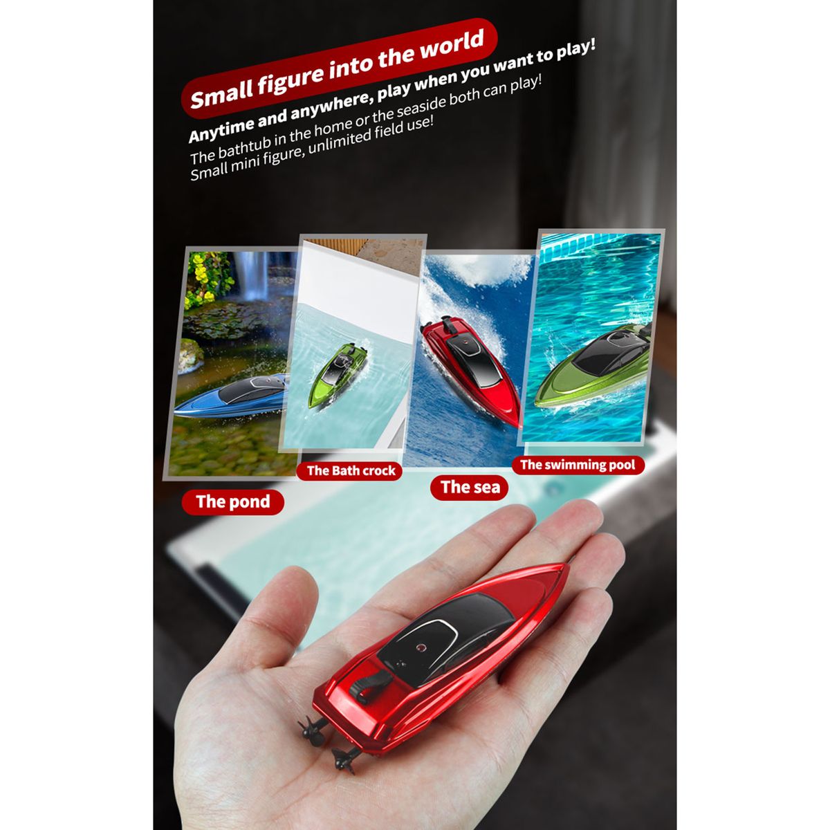 Mini RC Boat Remote Control Boat Waterproof RC Toy For Kids
