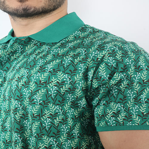 Masimar Flora Green Men Polo Shirt