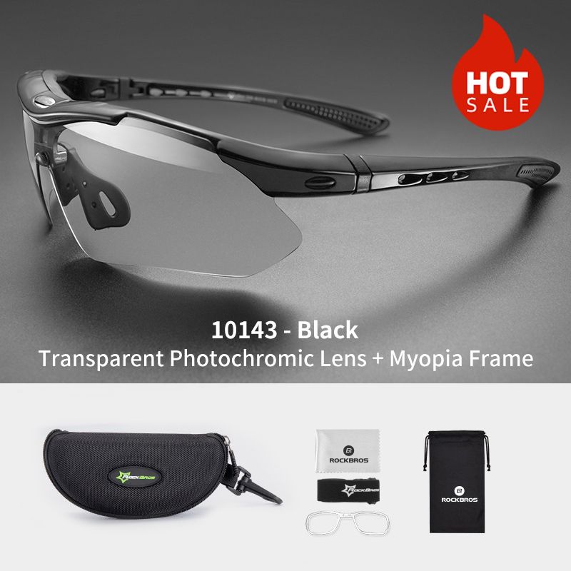 ROCKBROS Photochromic Cycling Glasses Bike Bicycle Glasses