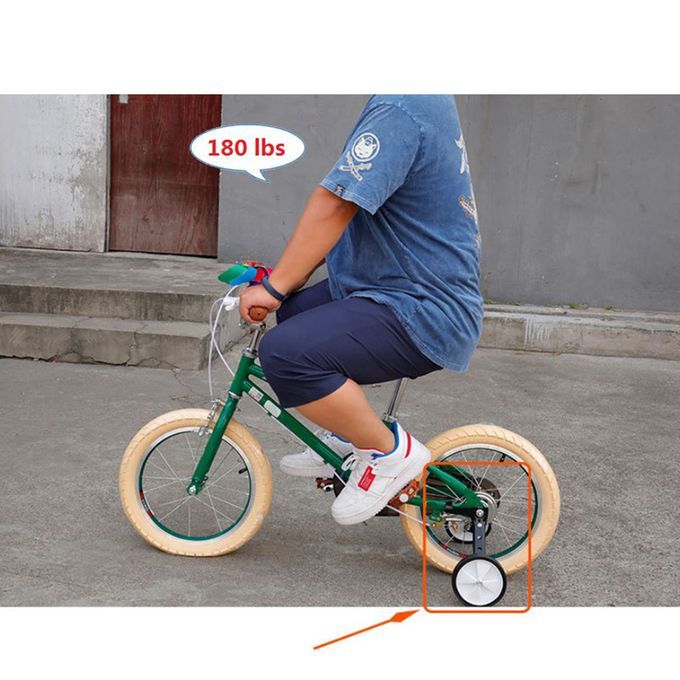 Children Bike Stabilizer Bicycle Training Wheel Mounted Kit Silver