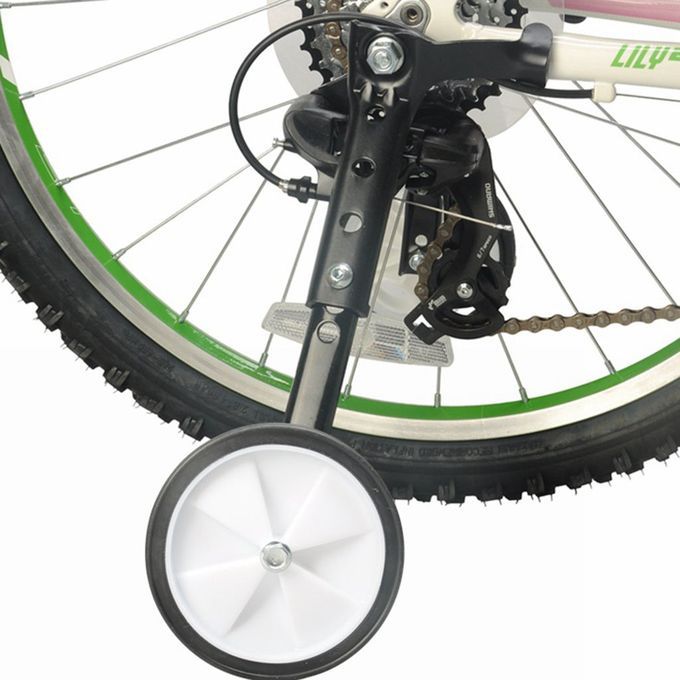 Children Bike Stabilizer Bicycle Training Wheel Mounted Kit Silver