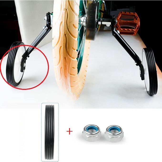 Children Bike Stabilizer Bicycle Training Wheel Mounted Kit Silver