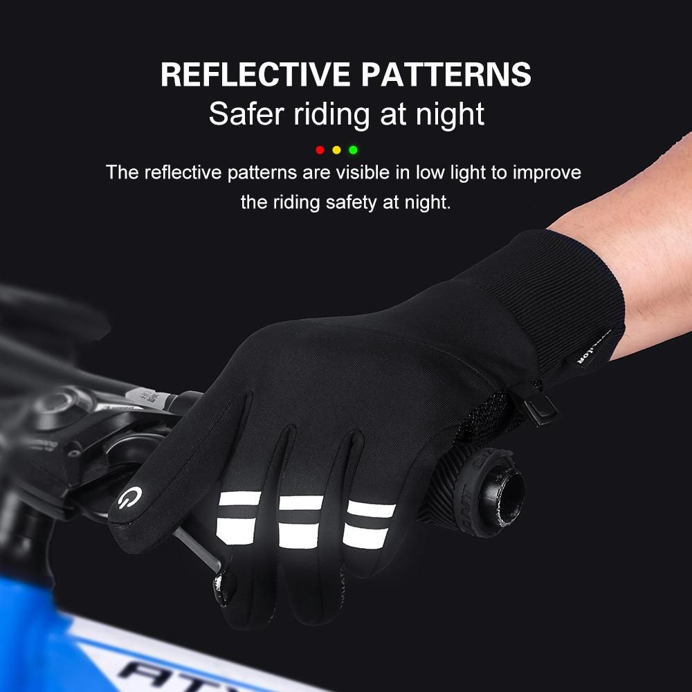 Waterproof Winter Warm Cycling Gloves Touchscreen Gloves Windproof Anti-slip Sports Thermal Gloves for Cycling Driving Running Hiking