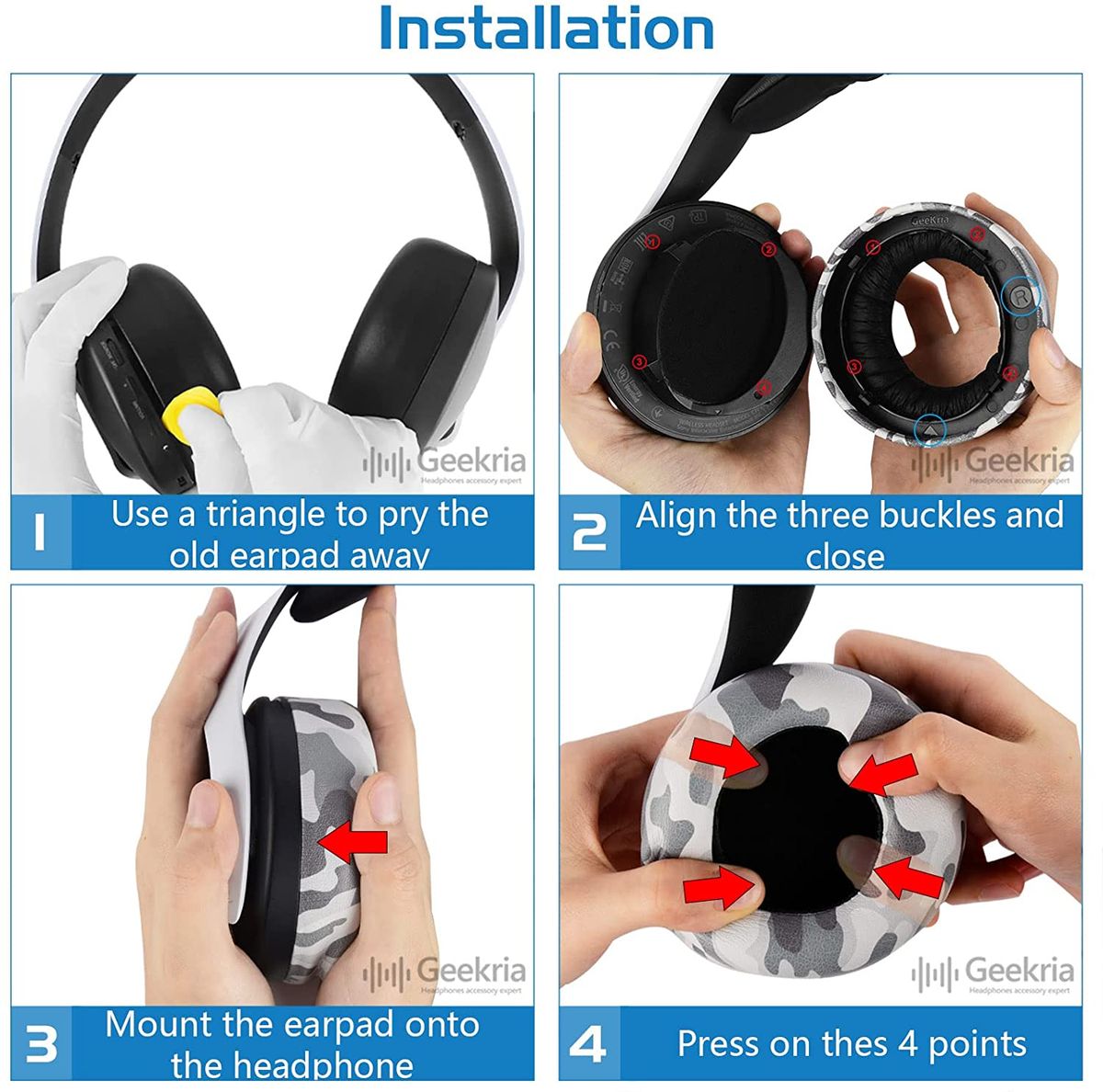 Geekria Ear Pads For Sony PS5 Headphones