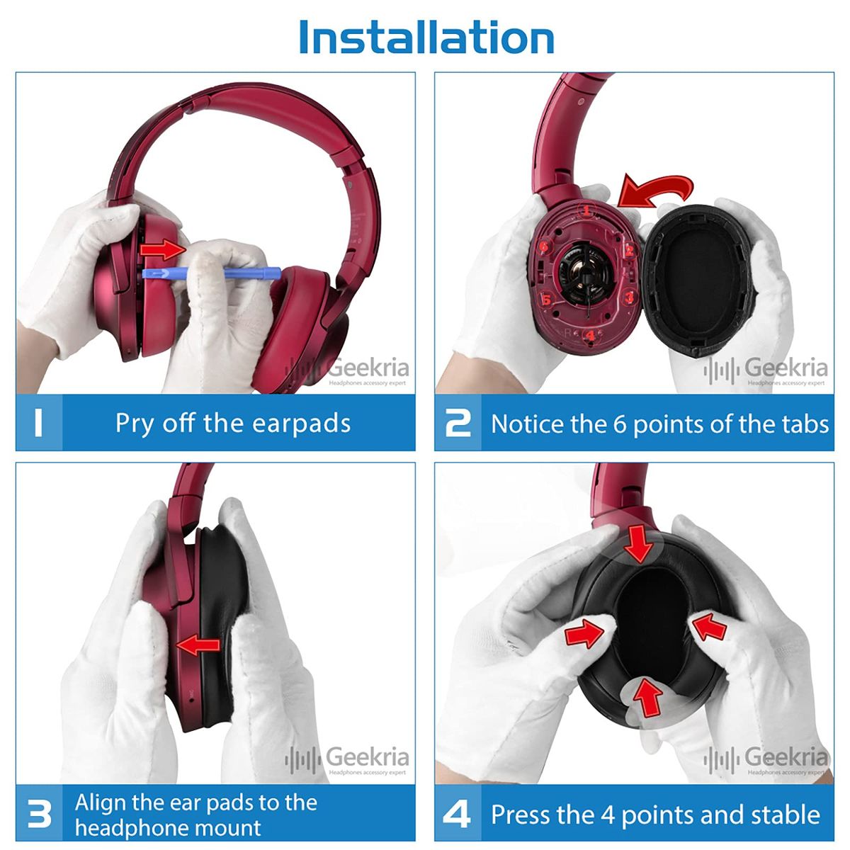 Ear Pads For Sony MDR-100ABN WH-H900N Headphones