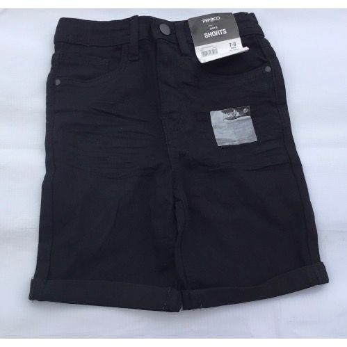 Kids Continuity Black Stretch Denim Jean Short