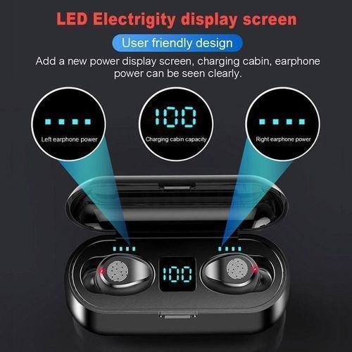 Wireless 5.0 Bluetooth Headset 8D Stereo Hear Pod