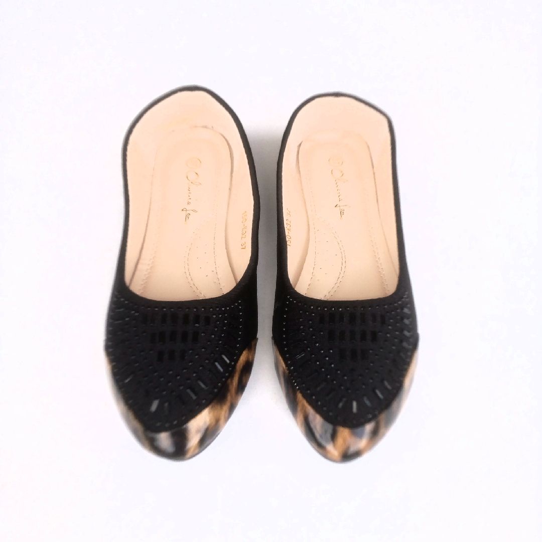 Black Flat Ladies Office Shoe Women