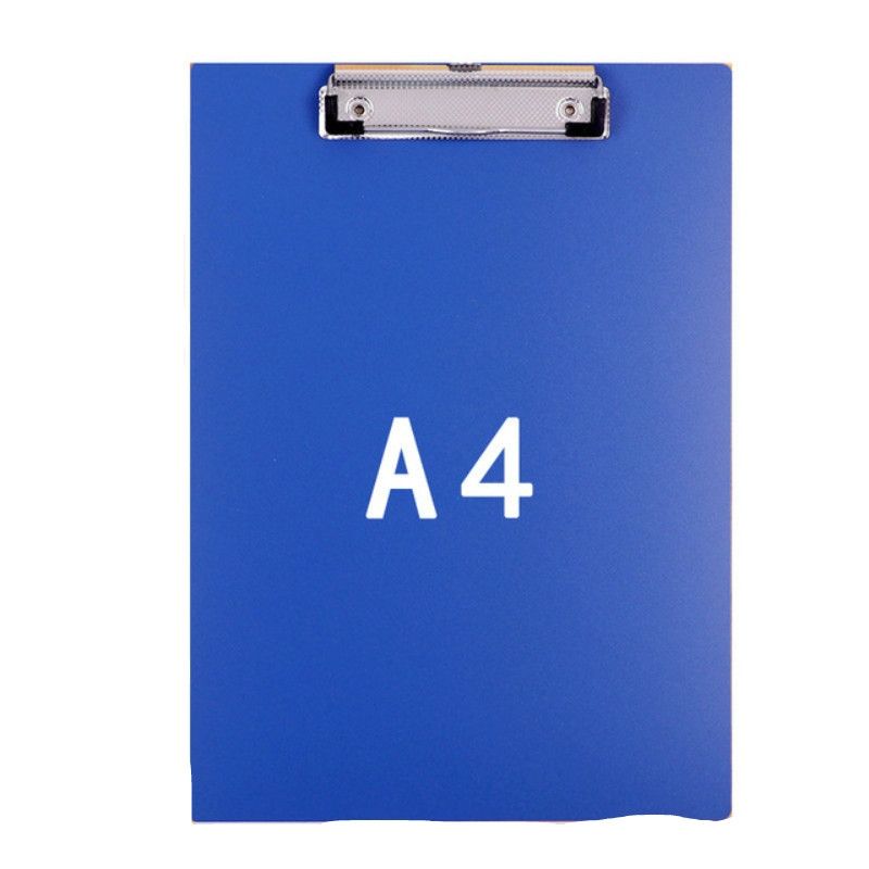 2PCS Simple File Board Folder Student Writing Board Paper Clip Restaurant Menu Folder-A4 Blue