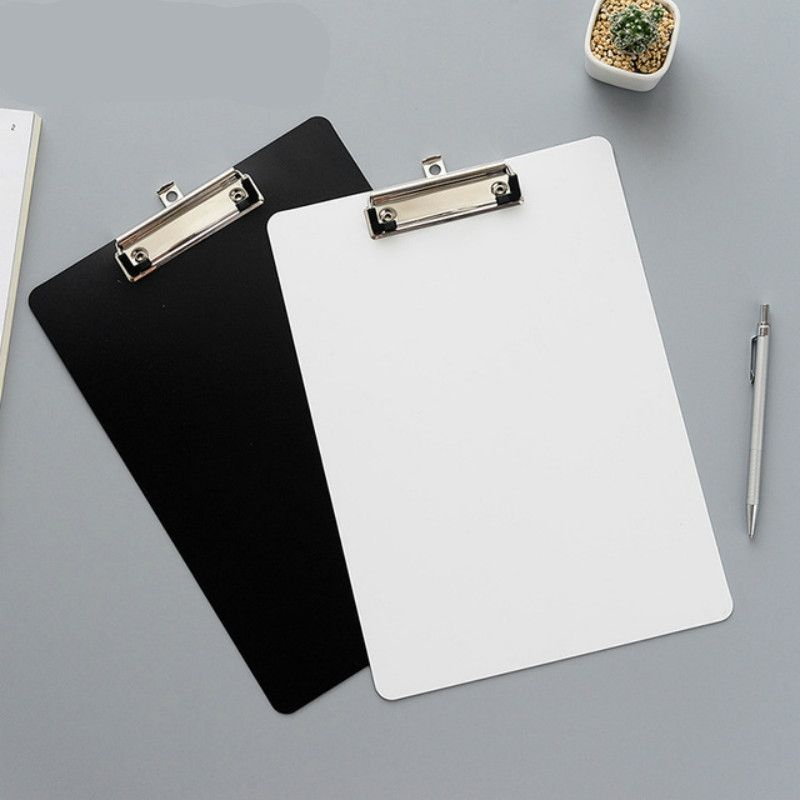 2PCS Simple File Board Folder Student Writing Board Paper Clip Restaurant Menu Folder-A4 Blue