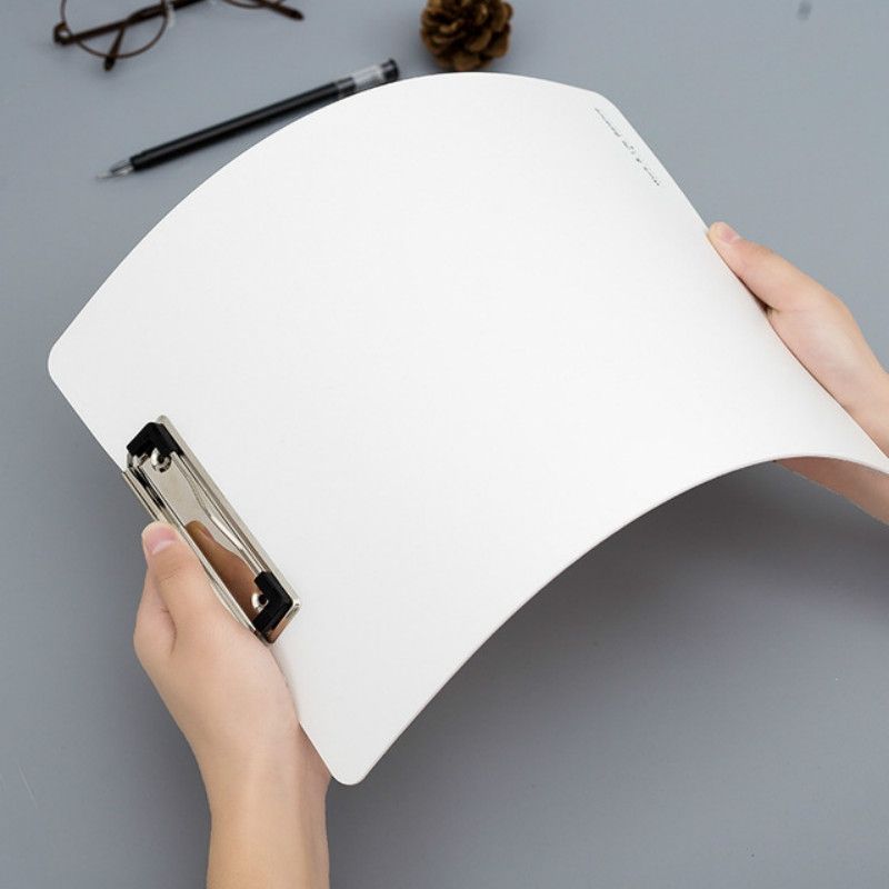 2PCS Simple File Board Folder Student Writing Board Paper Clip Restaurant Menu Folder-A4 Blue