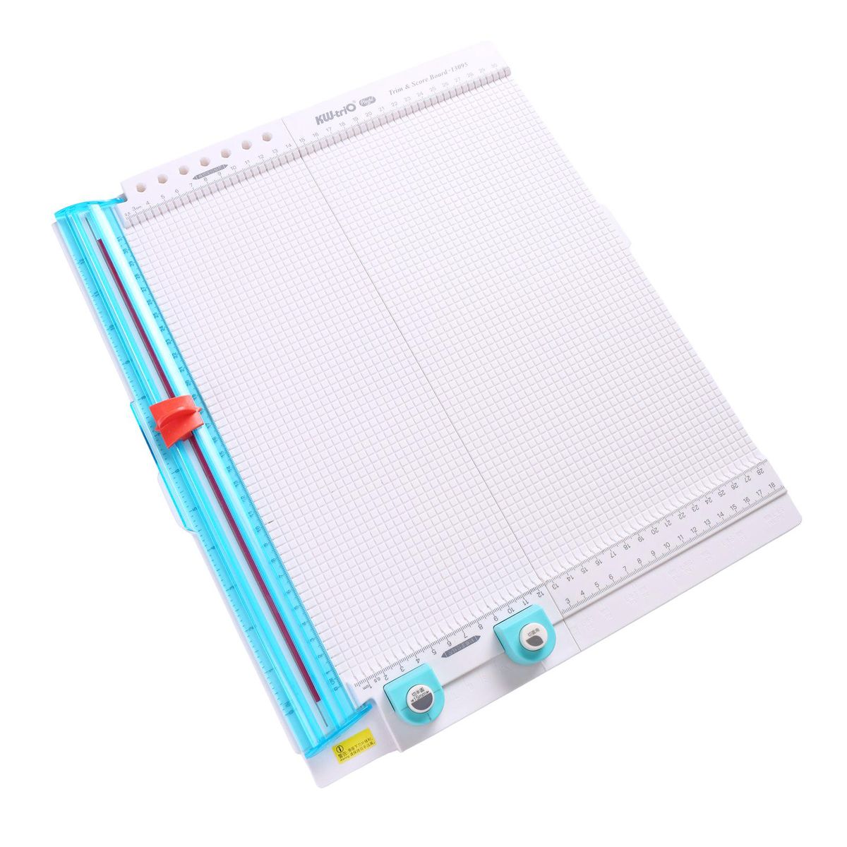 KW-trio 13095 Paper Trimmer Scoring Board 7 in 1 Craft Paper Cutter Blades Scoring Tool with Paper Folding for Making Photo Scrapbooking Gift Card Label Cardstock 12 x 12 inch