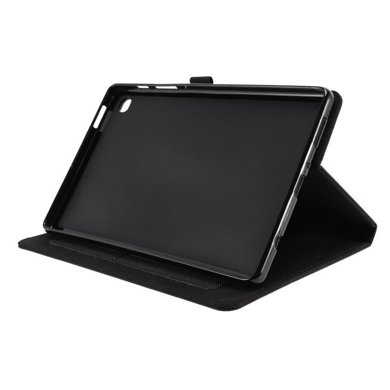 for Samsung Galaxy Tab A7 Lite 8.7 Inch 2021 (Sm-T220 / T225) Protective Case Back Cover Bracket with Pocket Black