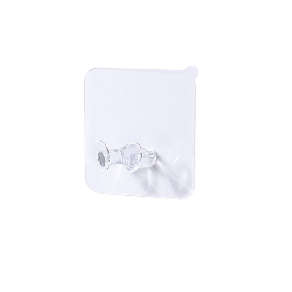 Transparent Plug Shape Hook Wall Hooks Hanger For Kit Hen Bathroom-Transparent