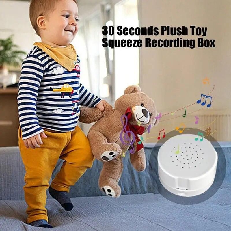 30 Second Voice Recorder Toy Voice Box For Plush Stuffed Toys Pillows Mini Squeeze Audio Recording Device Sound Box For DIY Gift