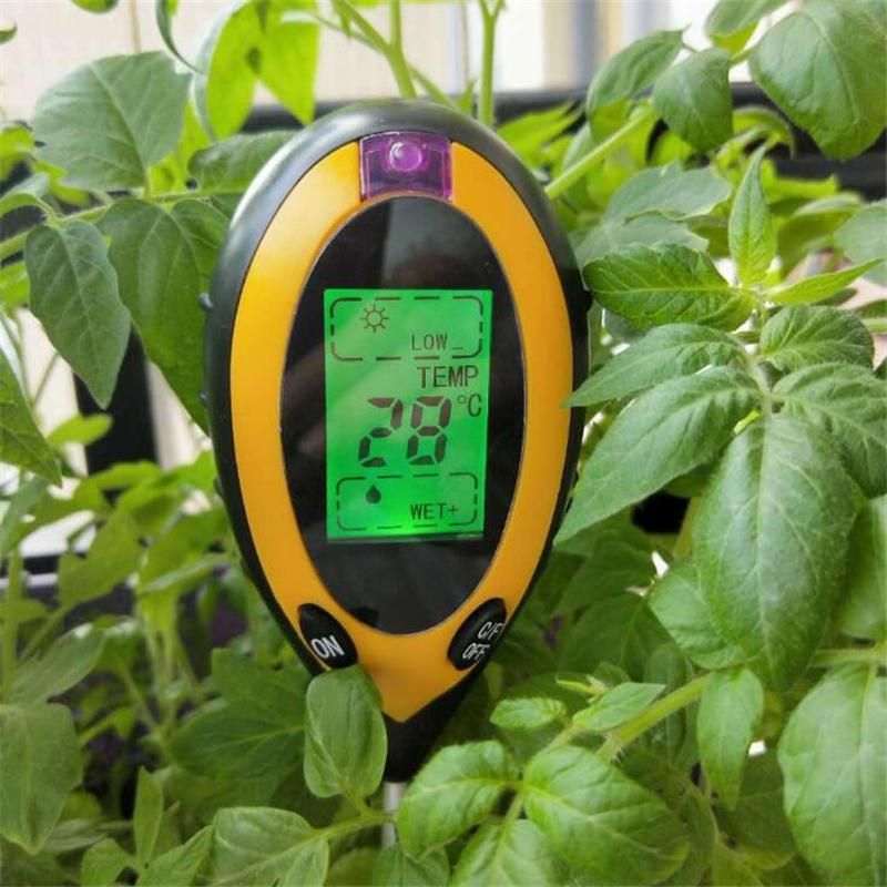 Soil PH Meter 5-in-1 Soil Tester With Moisture Light PH Meter Gardening Tool Sunlight Intensity Humidity Tester Backlit Tool
