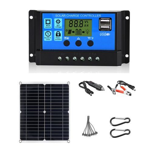 50W Solar Panel With 100A Solar Controller For Phone Car