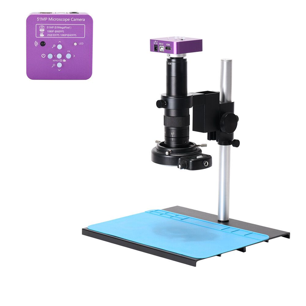 4K 51MP HDMI USB Industrial Digital Video Microscope Camera