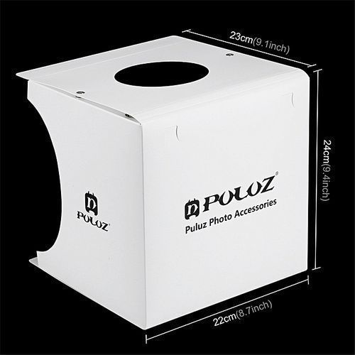 PULUZ LED Light Studio Photography Light Box Lighting Tent 5 Backdrop