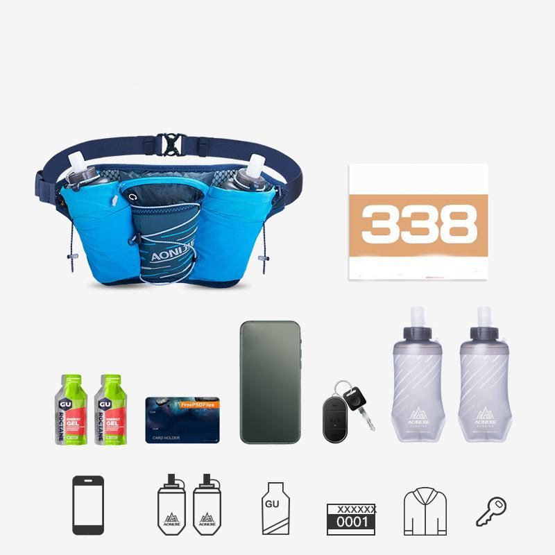 AONIJIE Outdoor Sports Waist Bag Belt Hydration Pack Double