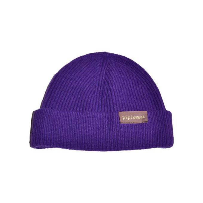 Soft Elastic Solid Color Knitted Beanies Hat Winter-Pink