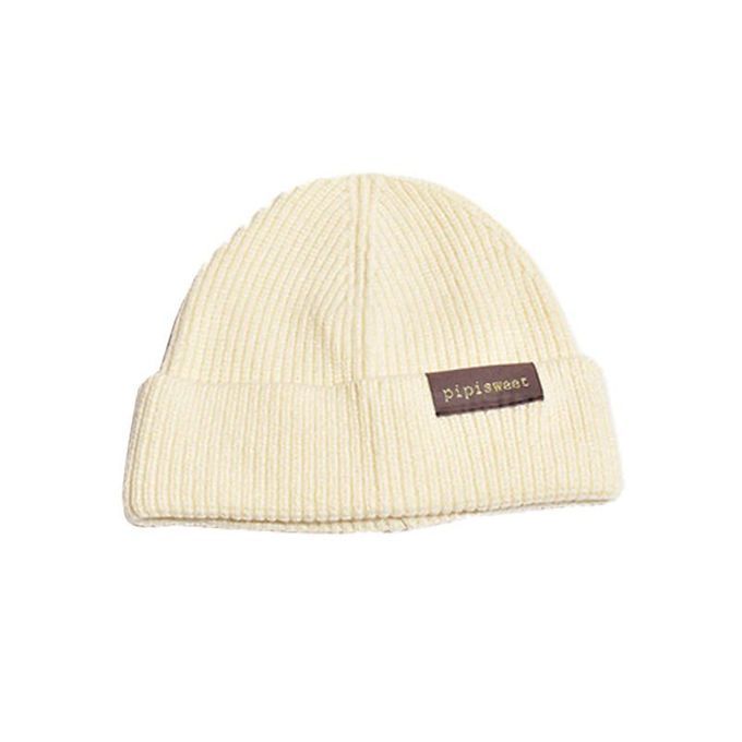 Soft Elastic Solid Color Knitted Beanies Hat Winter-Pink
