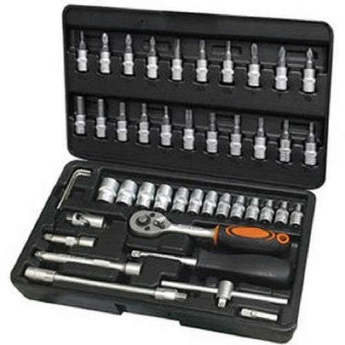 46 Pieces Hand Tool Box Set For Home & Auto Repair (1/4